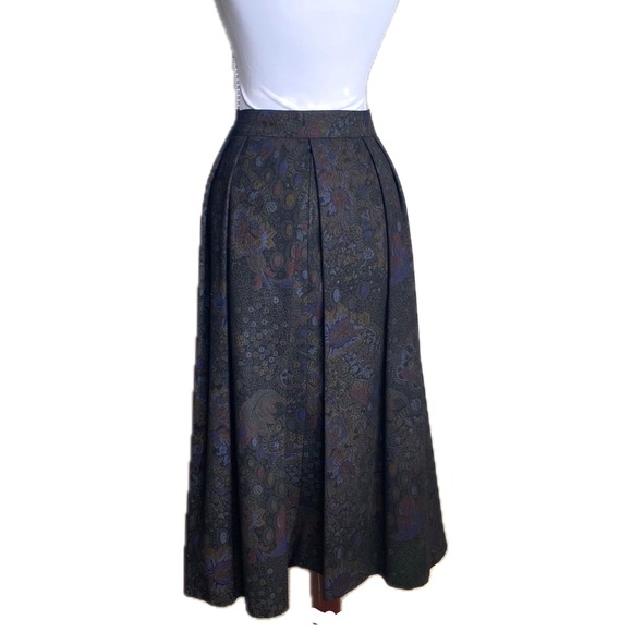 VTG HOCHBERG Germany Wool Pleated A-Line Midi Skirt Size 42 EUR - Picture 4 of 12